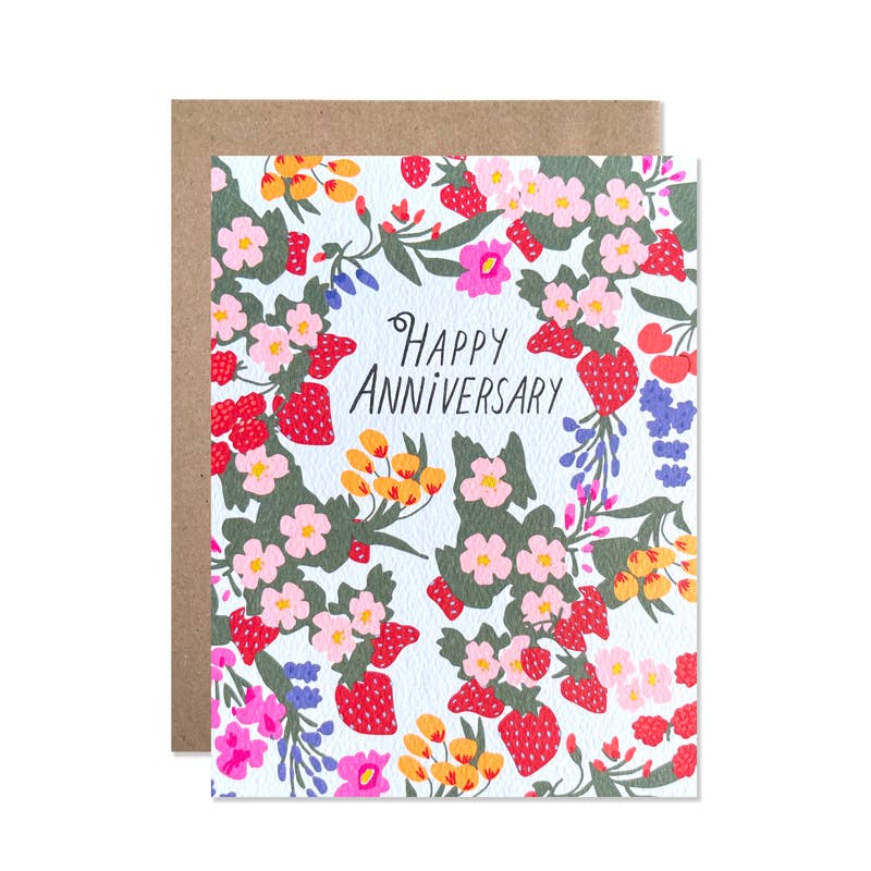 Happy Anniversary Fruits and Flowers