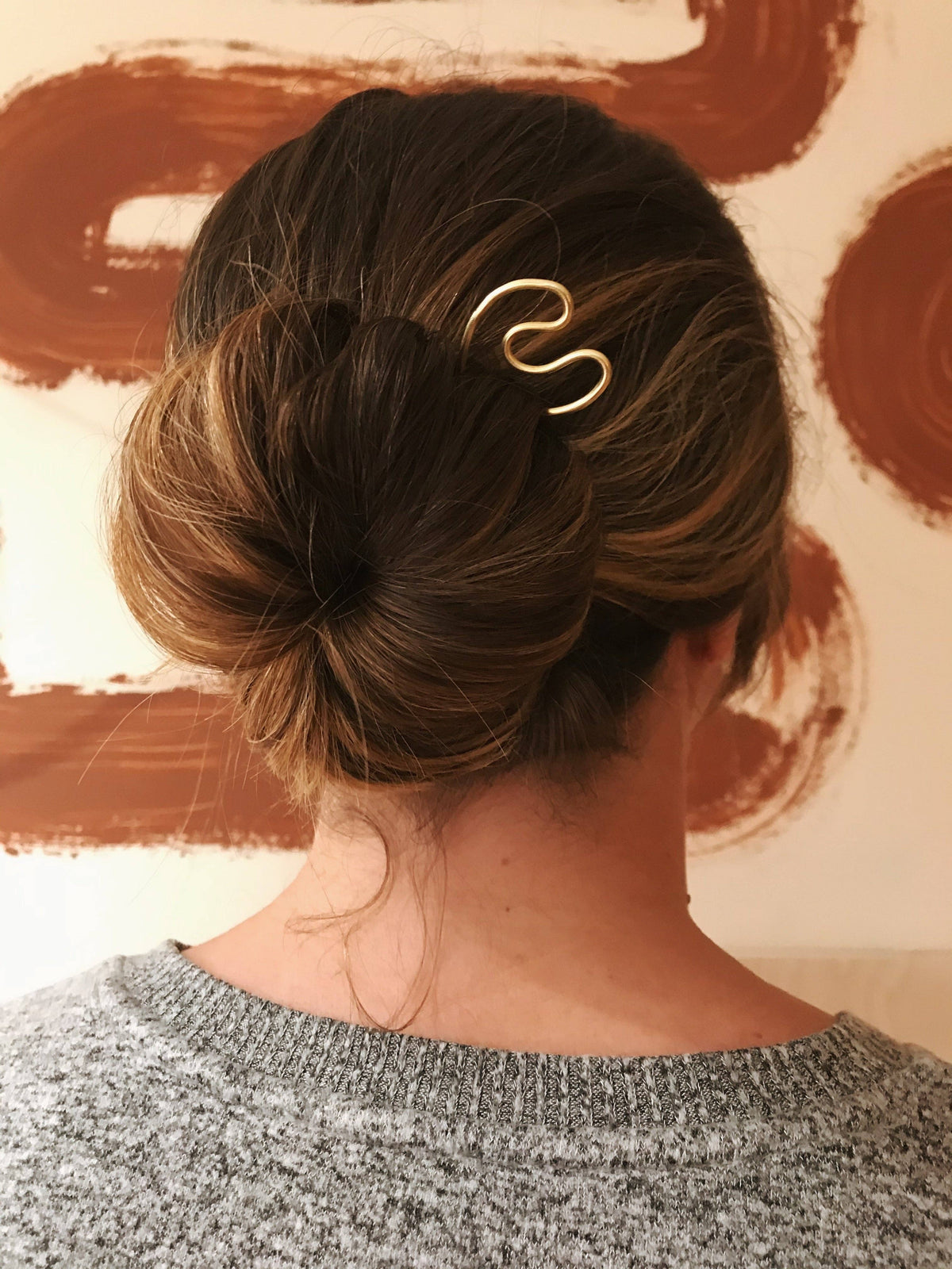 SQUIGG Bun Pin: Brass / Large