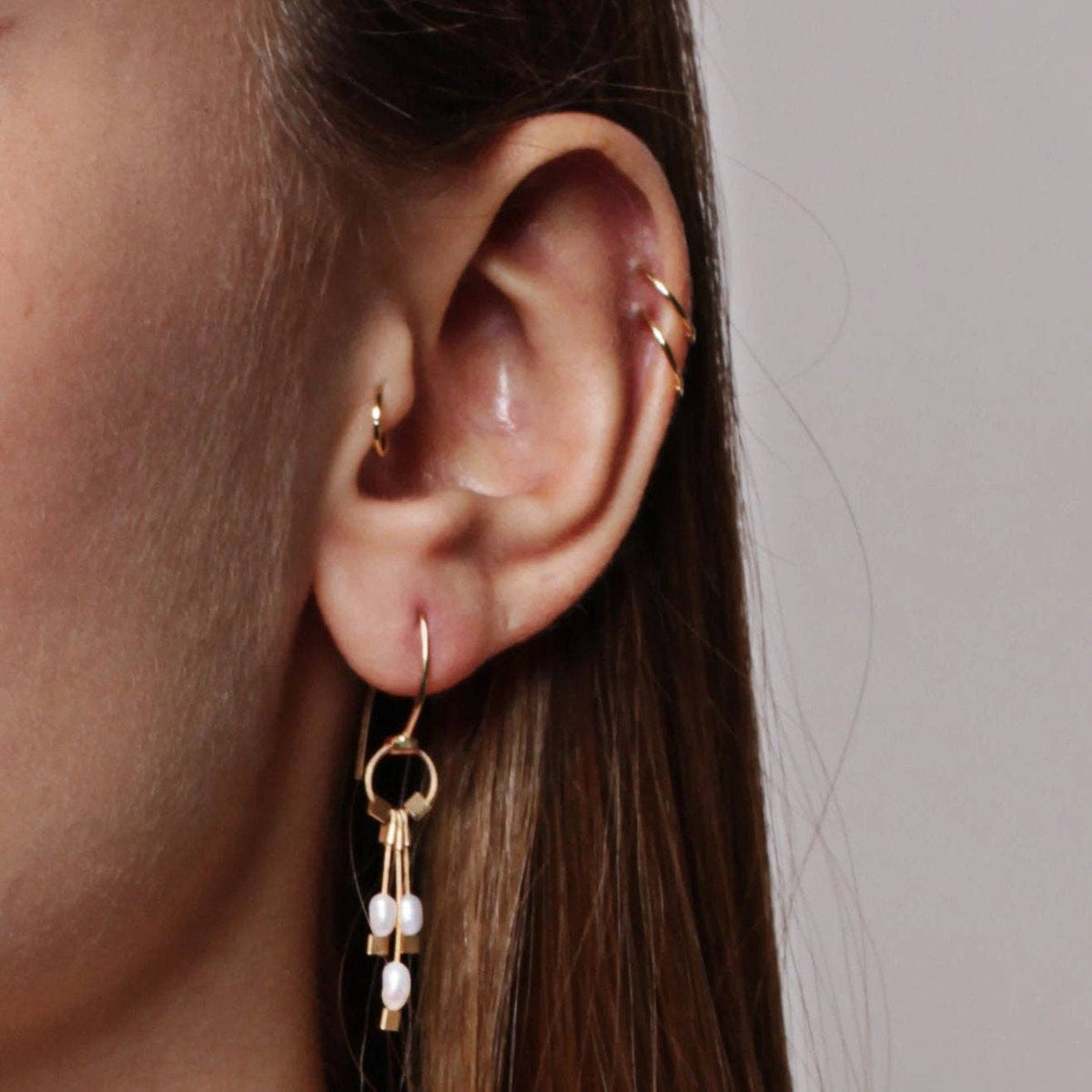Tourmaline Aerial Hook Earrings