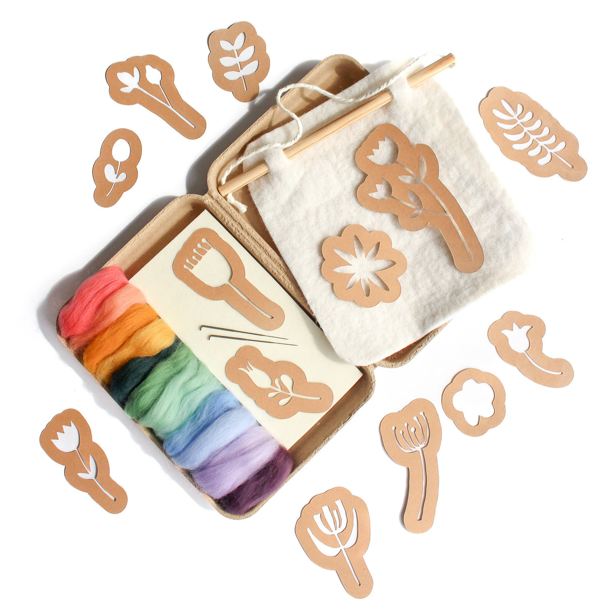 8" x 8" Wildflower Banner Felting Kit