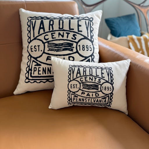 Yardley Vintage Postage Stamp Mini Pillow