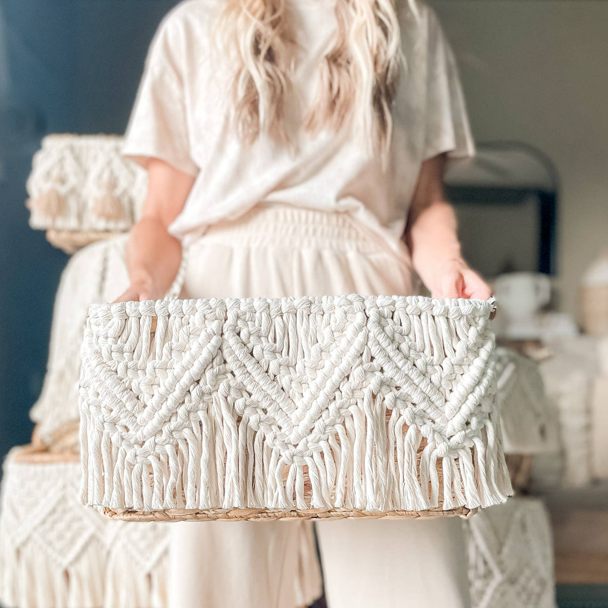 Tara Macrame Basket Small