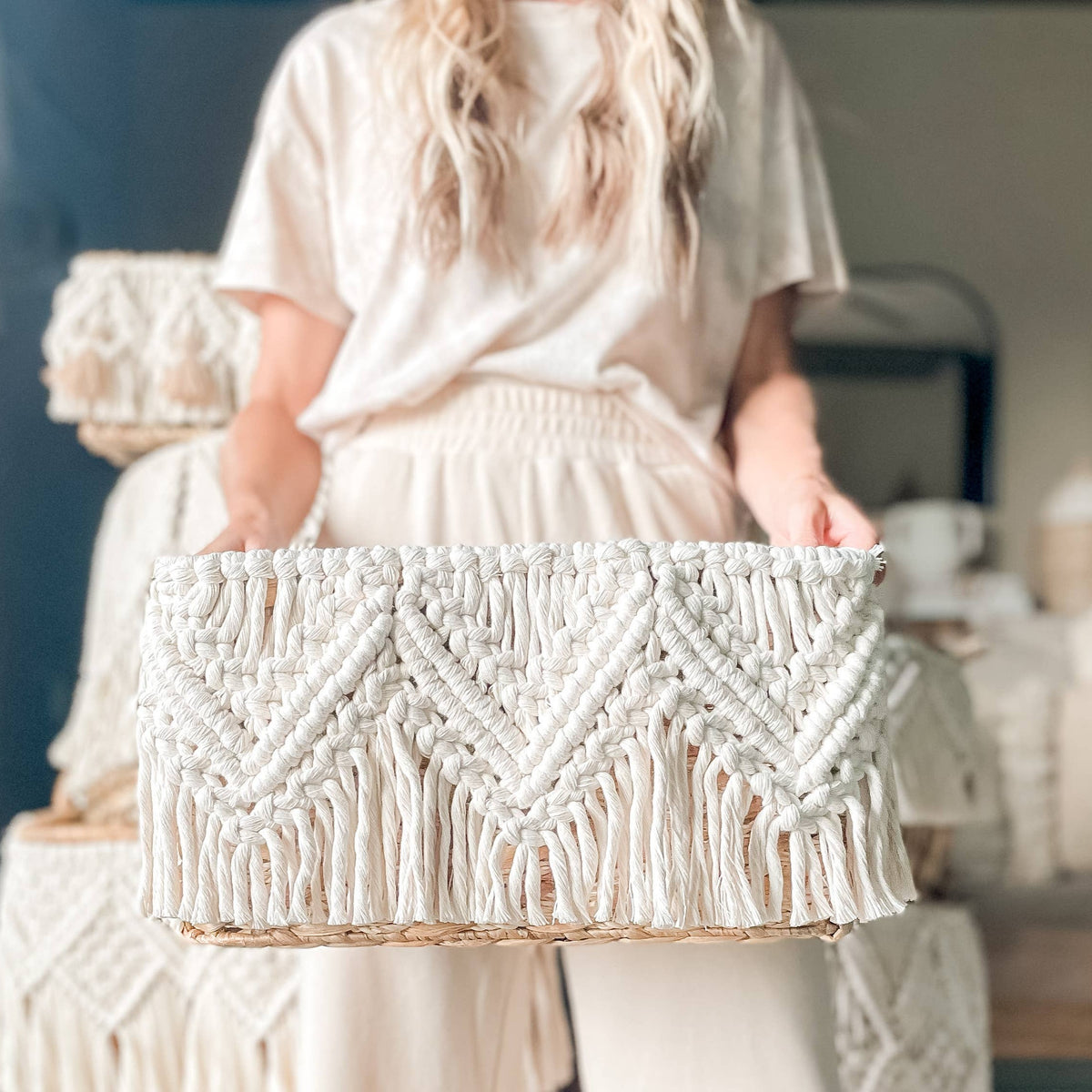 Tara Macrame Basket Large