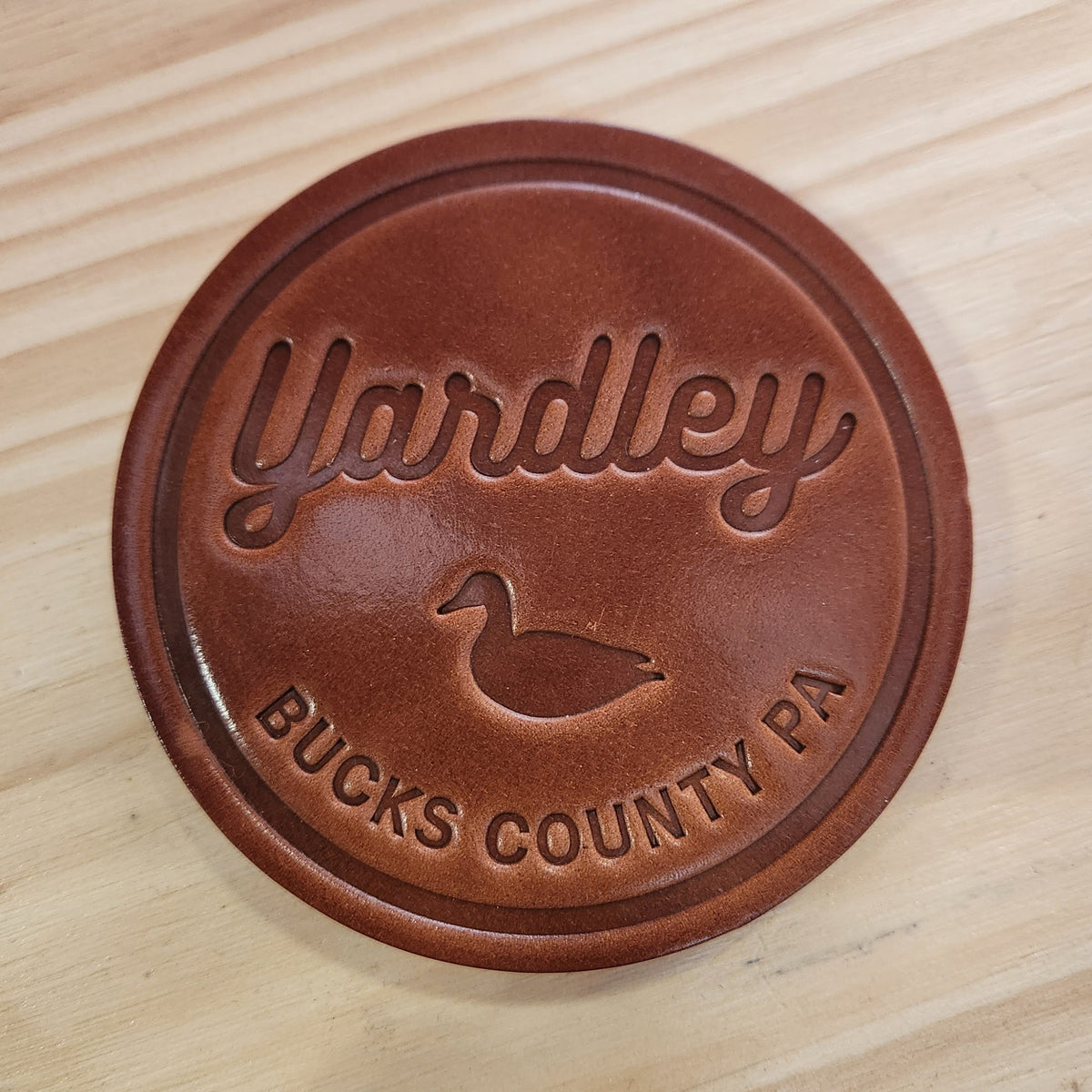 Yardley PA Duck Leather Coaster