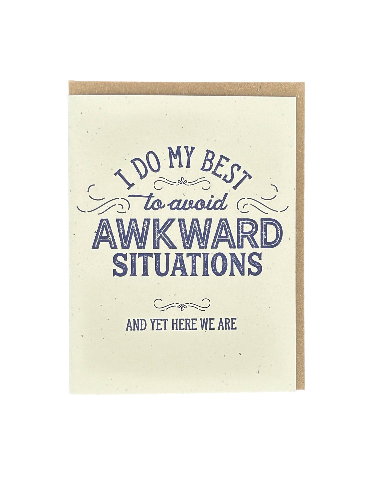 Awkward Situations Letterpress Card