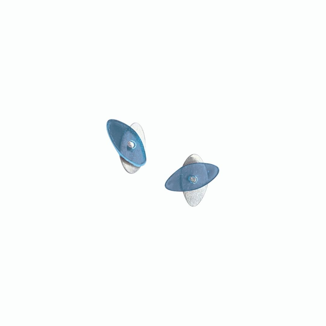 Petite Seaweed Studs in Blue