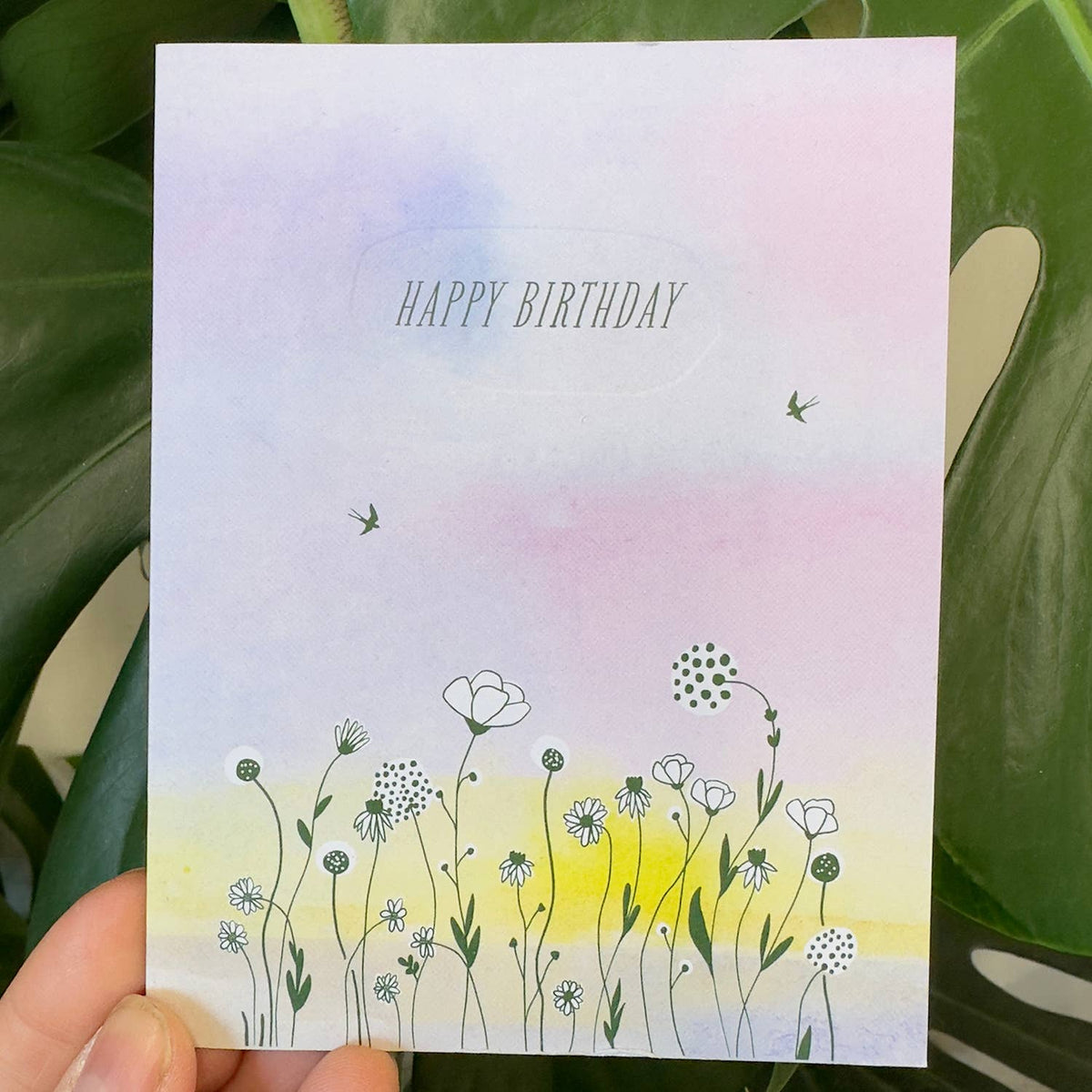 Wild Flowers Birthday Card