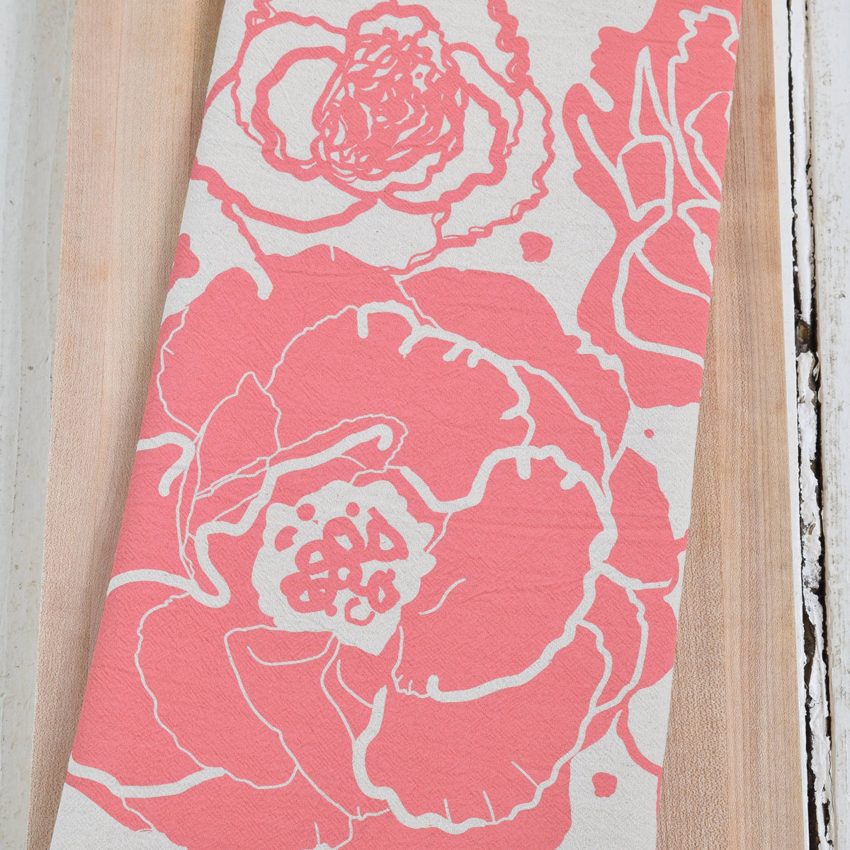 Peony Blossom Tea Towel - Pink