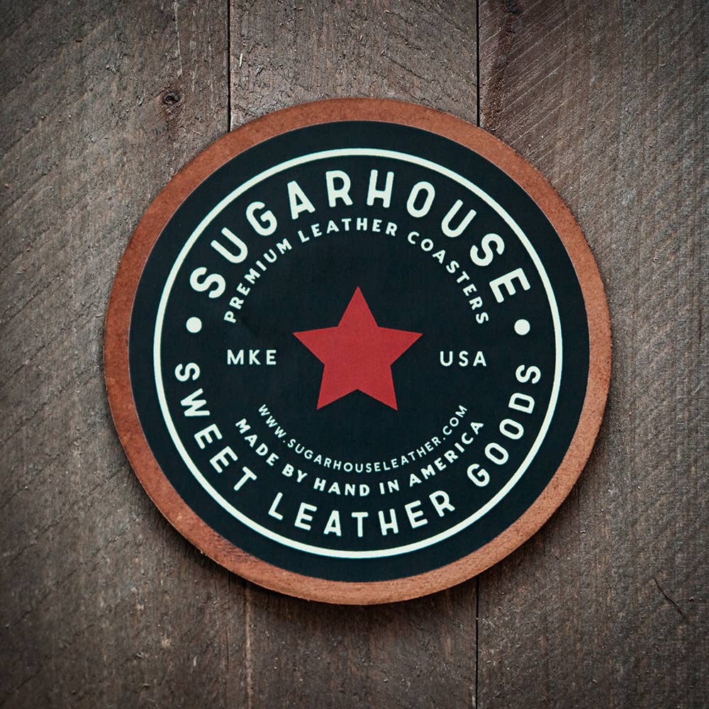 The Poconos Pennsylvania Leather Coaster