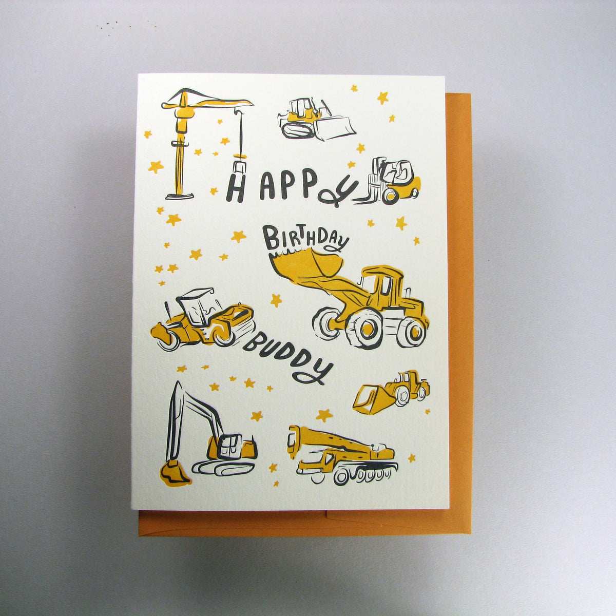 Construction Buddy Birthday Card