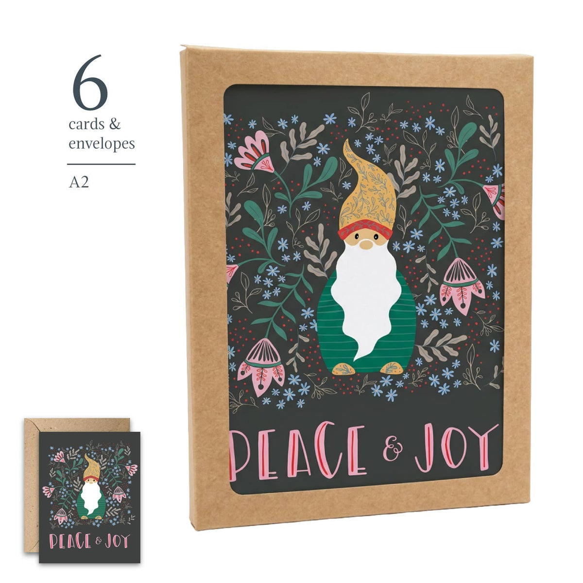 Berry Gnome Holiday Boxed Card Set (6)