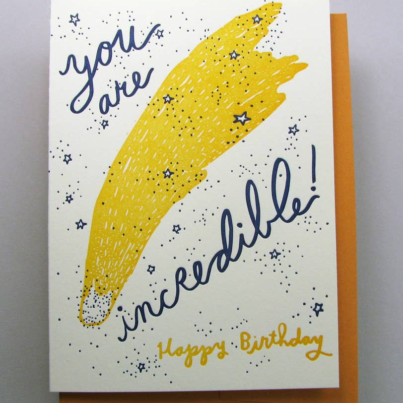 Comet Happy Birthday Card