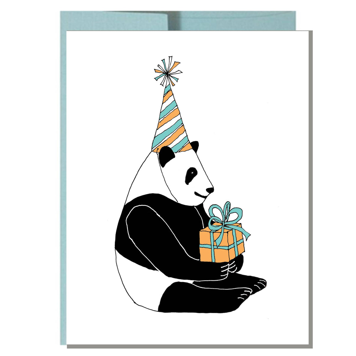 Panda Side Birthday Card