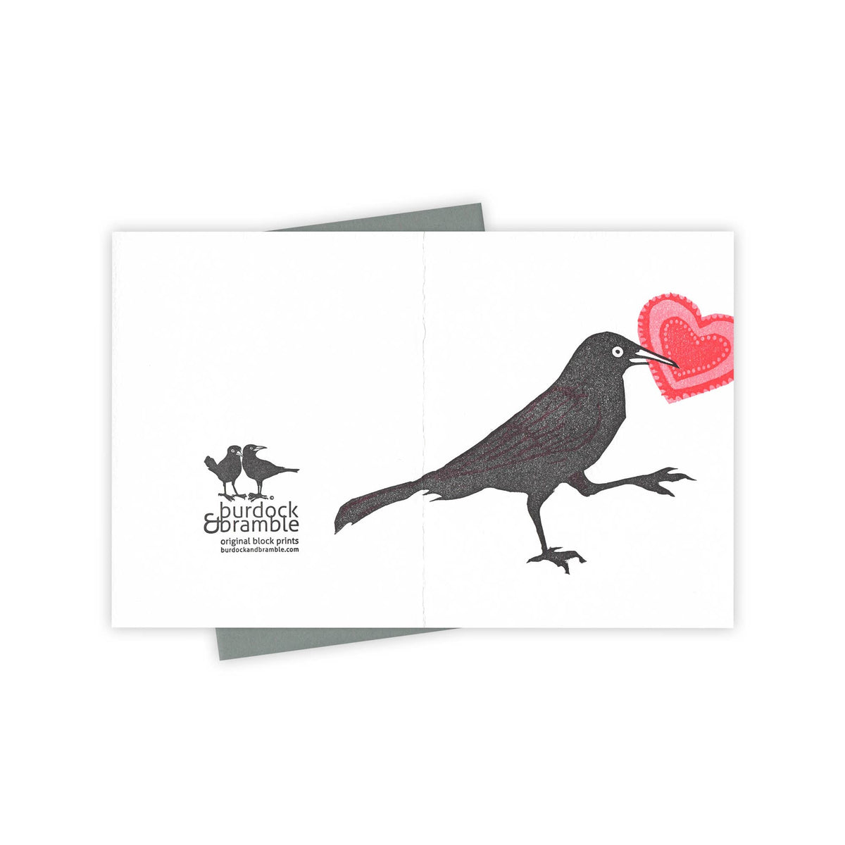 Homemade Valentine Grackle Card