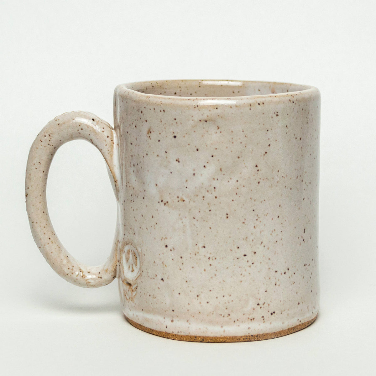 &#39;Coffee&#39; Handmade in Ceramic Ivory Mug: 12oz