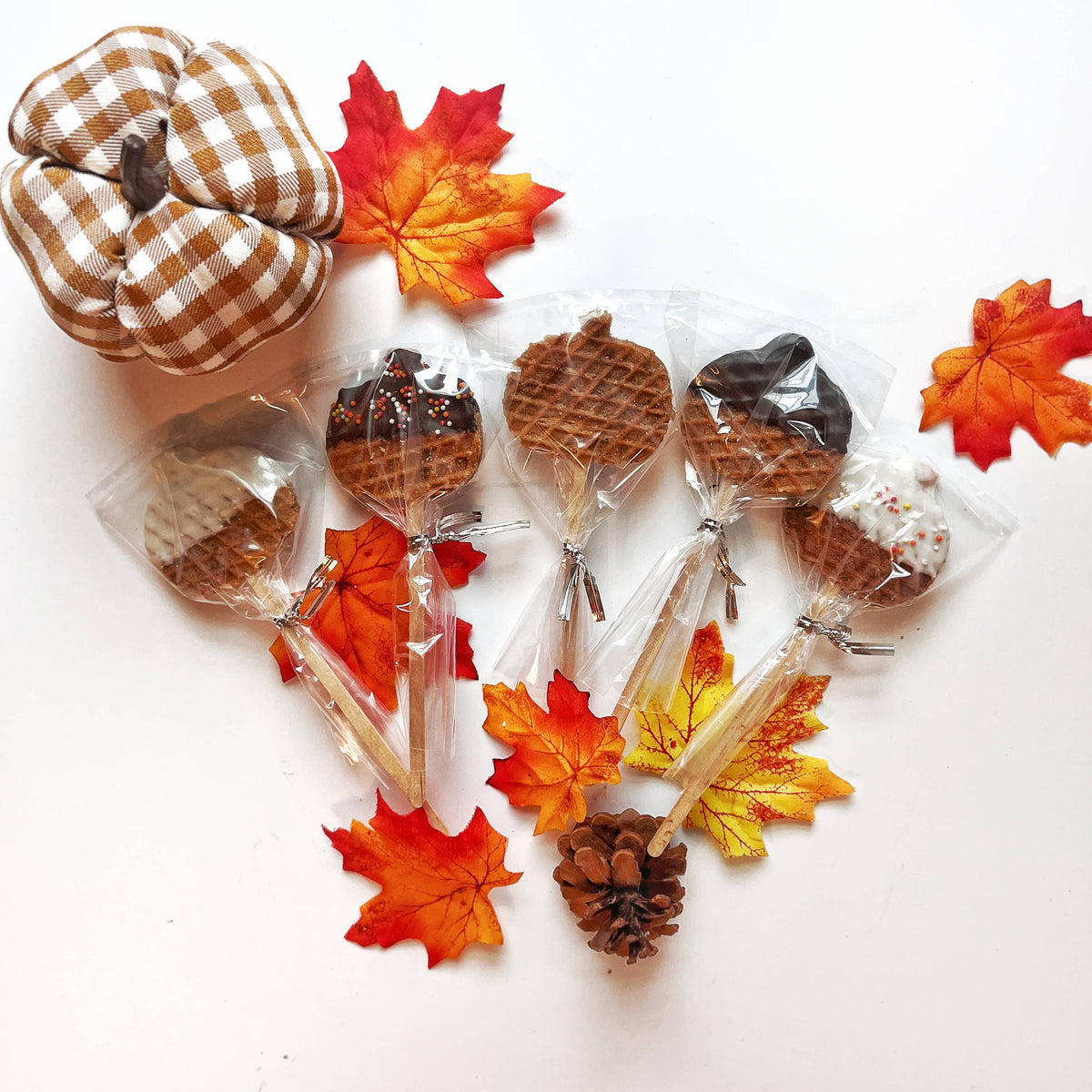 Mini Stroopwafel Lollipops: Chocolate Sprinkle