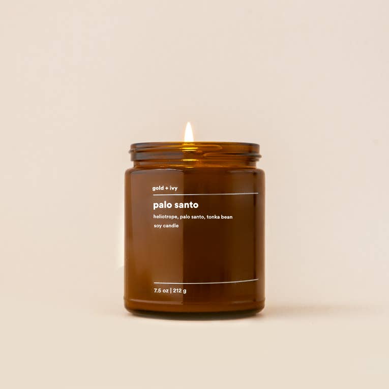 Palo santo soy candle - standard 7.5 oz.