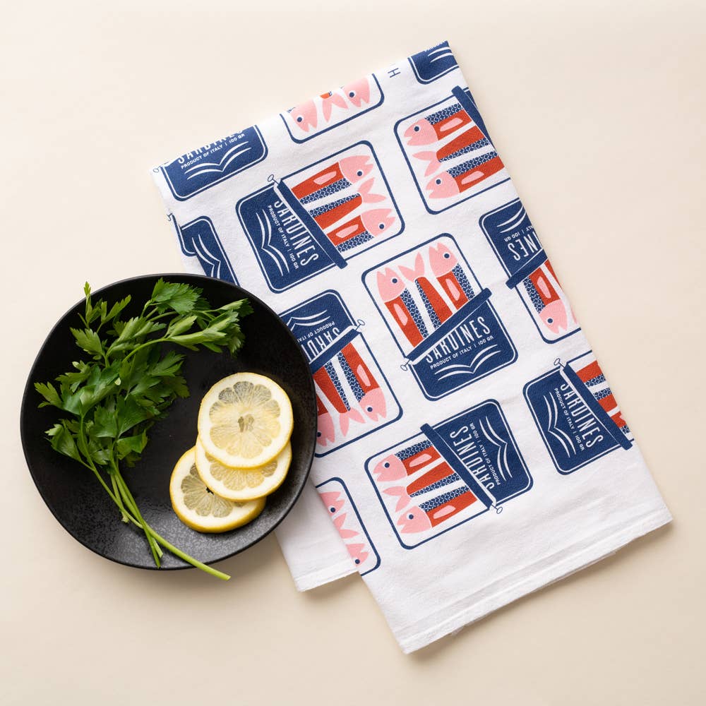 Sardines Tea Towel