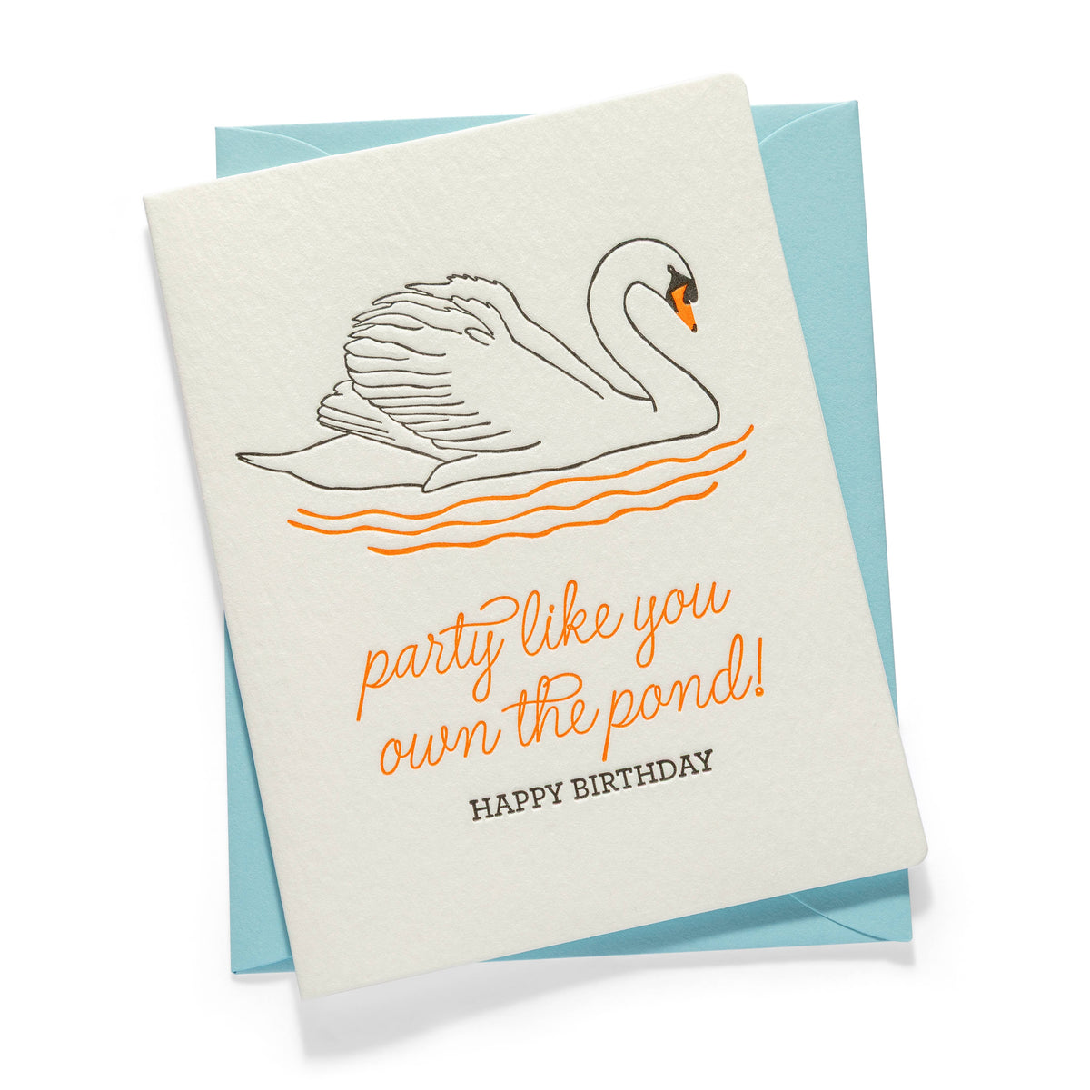 Swan Birthday Greeting Card