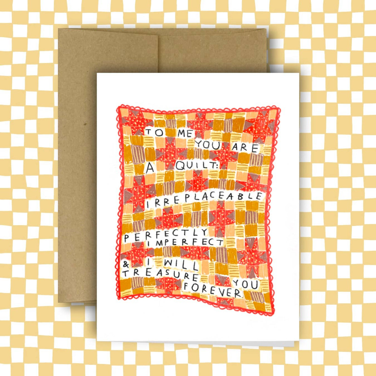 I will treasure you forever quilt Card