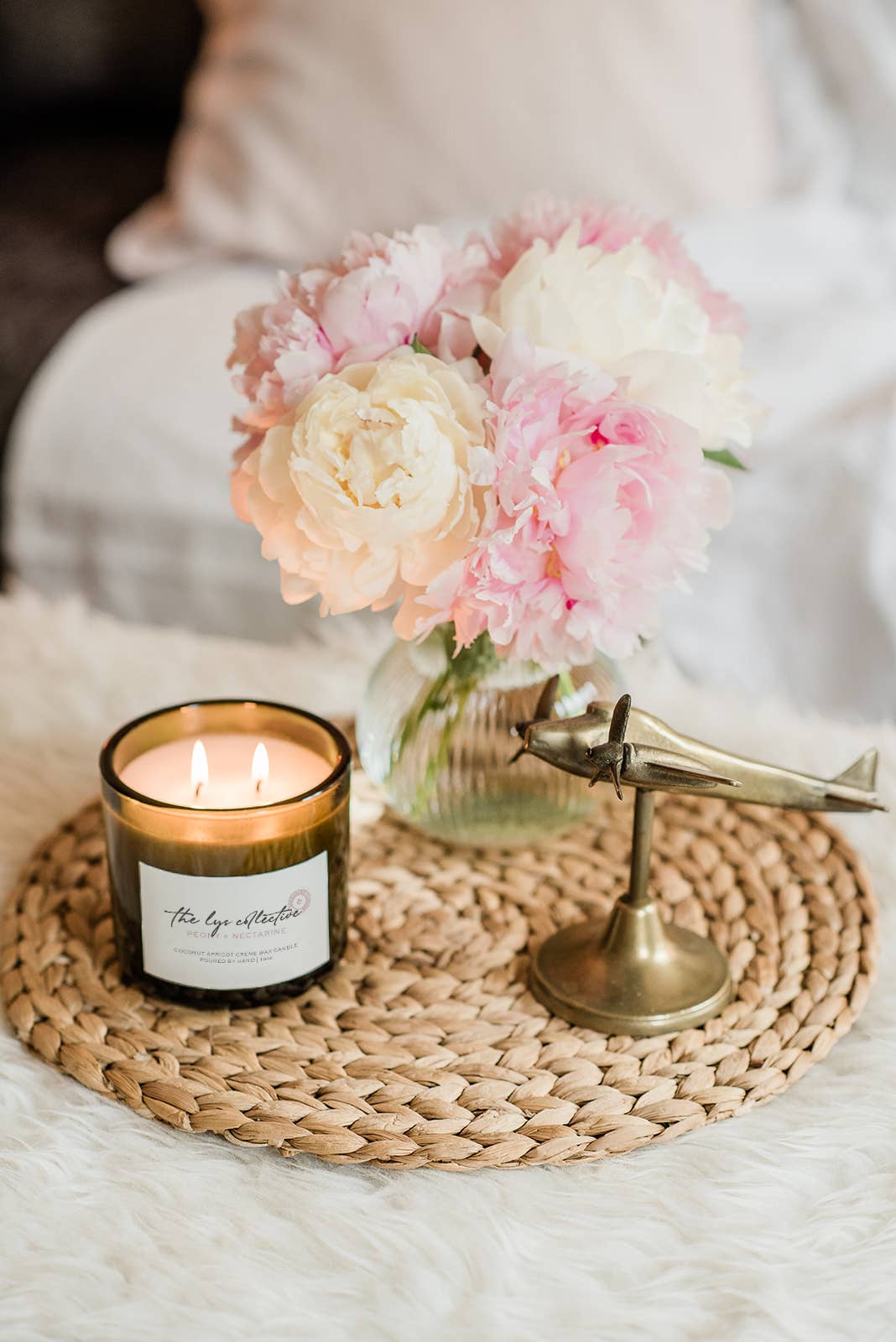 Peony + Nectarine Coconut Apricot Creme Wax Candle