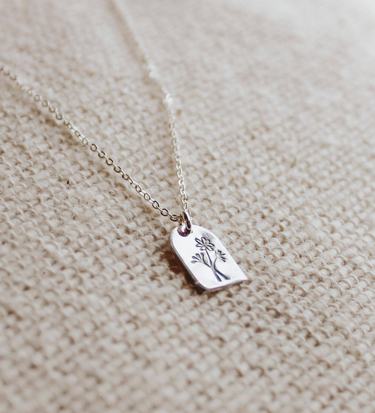 Wildflower Arch Necklace: Sterling Silver