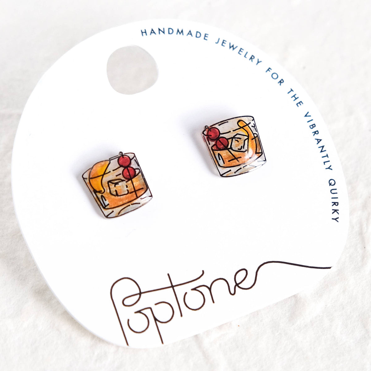 Old Fashioned Cocktail Earrings