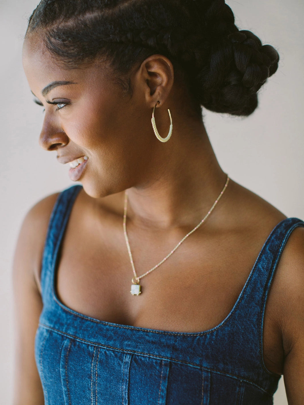 Macramé Hoop Earrings
