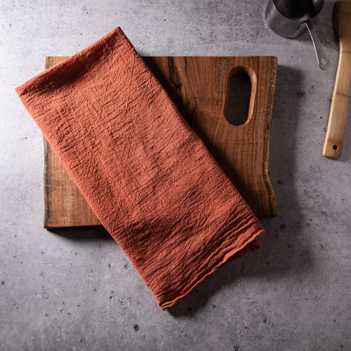 Custom Dyed Fall Tea Towels | Set of 4: harvest orange