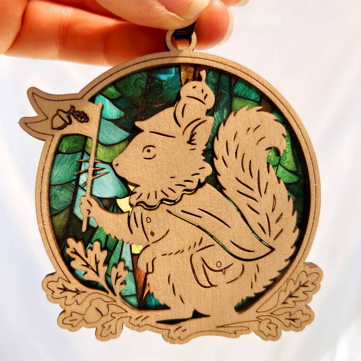 Squirrel Herald Ornament Suncatcher