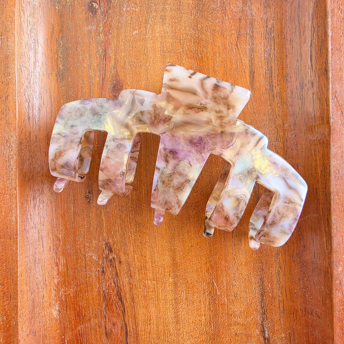 Catherine Hair Claw in Shimmering Taupe