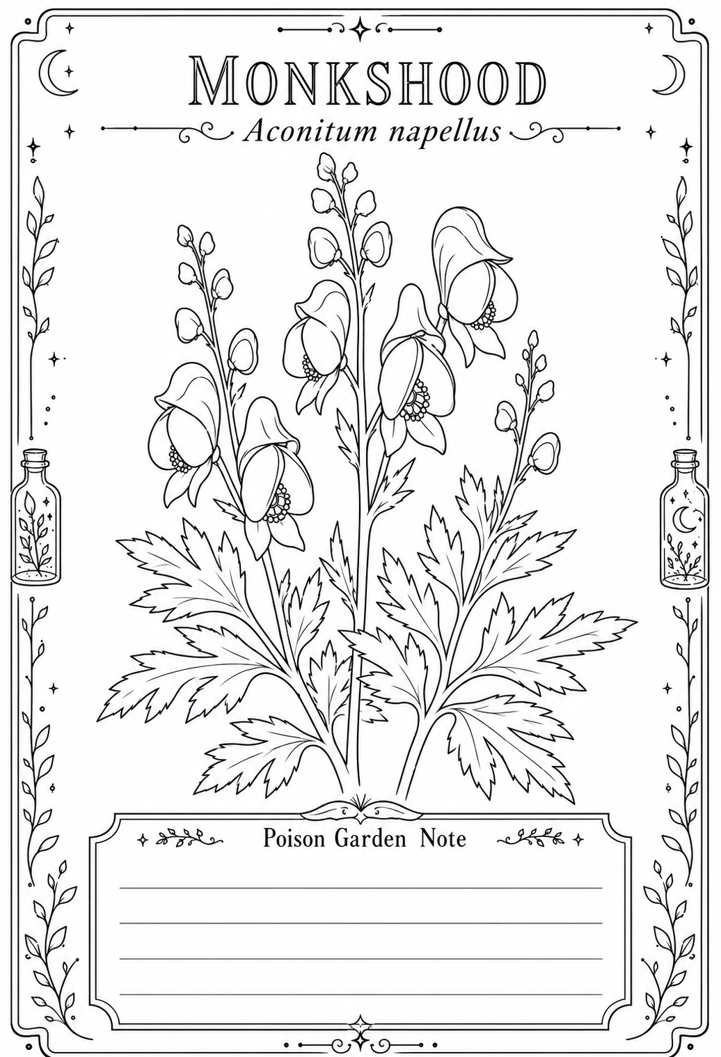 Mini Coloring Book – Poisonous Plants