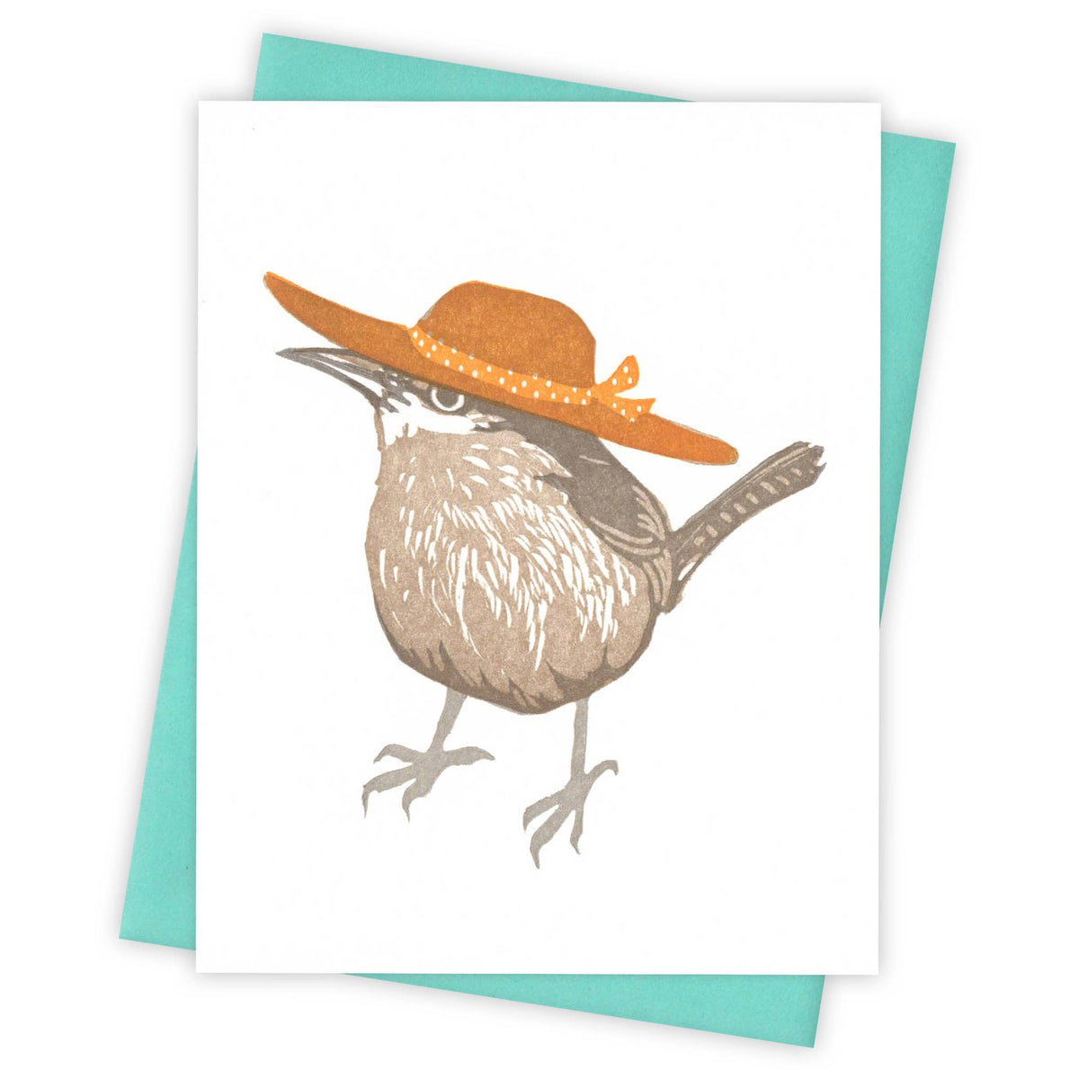 Summer Fashion Wren Card