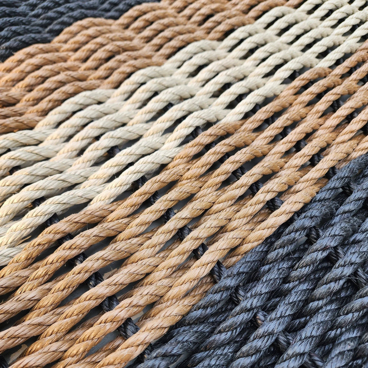 Durable Rope Doormat - Black, Brown, Tan