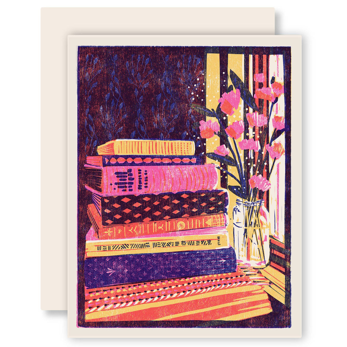 Still Life with Books and Flowers Card (Box of 6)