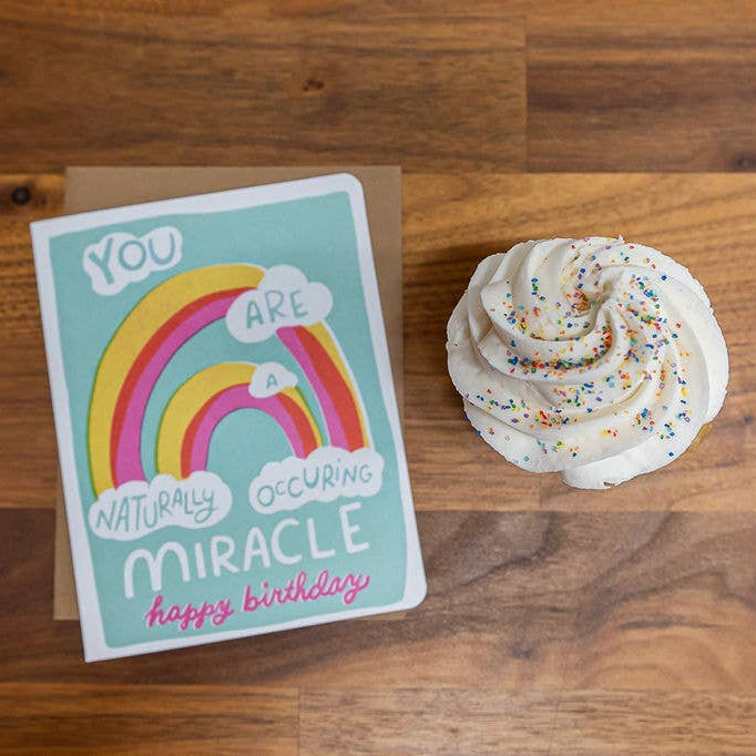 Miracle Double Rainbow Birthday Card