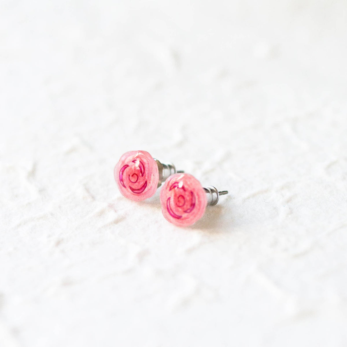 Tiny Rose Flower Stud Earrings