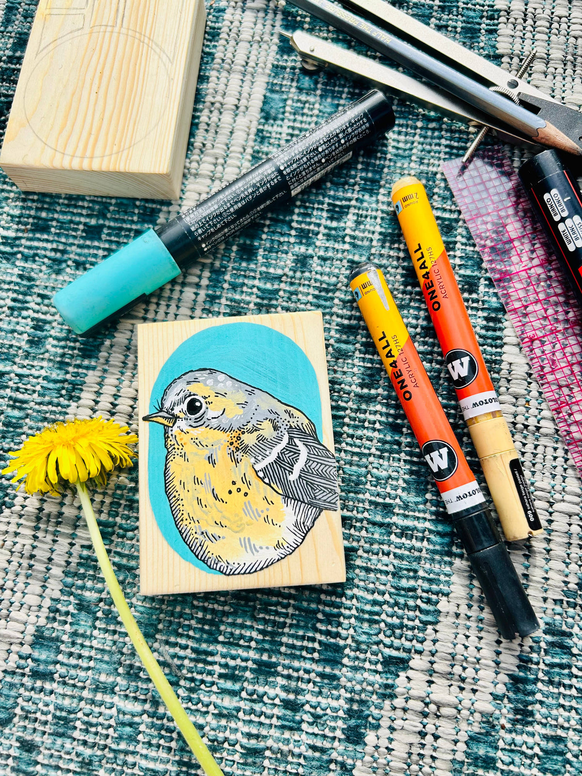 Original Bird Paintings Mini (2.5”x3.5”)
