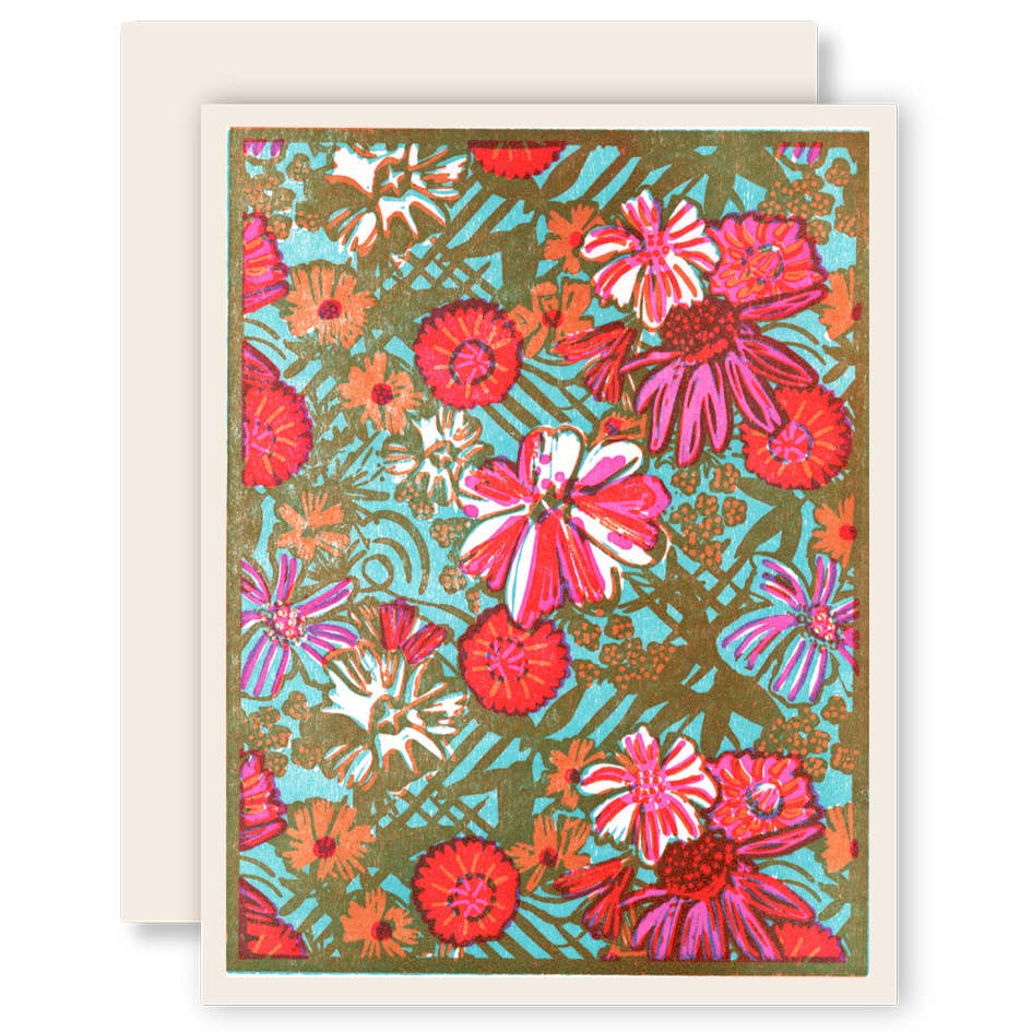 Blooming Trellis (Cyan) - Boxed Set of Six