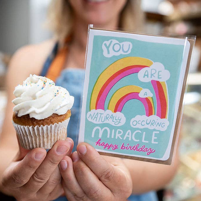 Miracle Double Rainbow Birthday Card