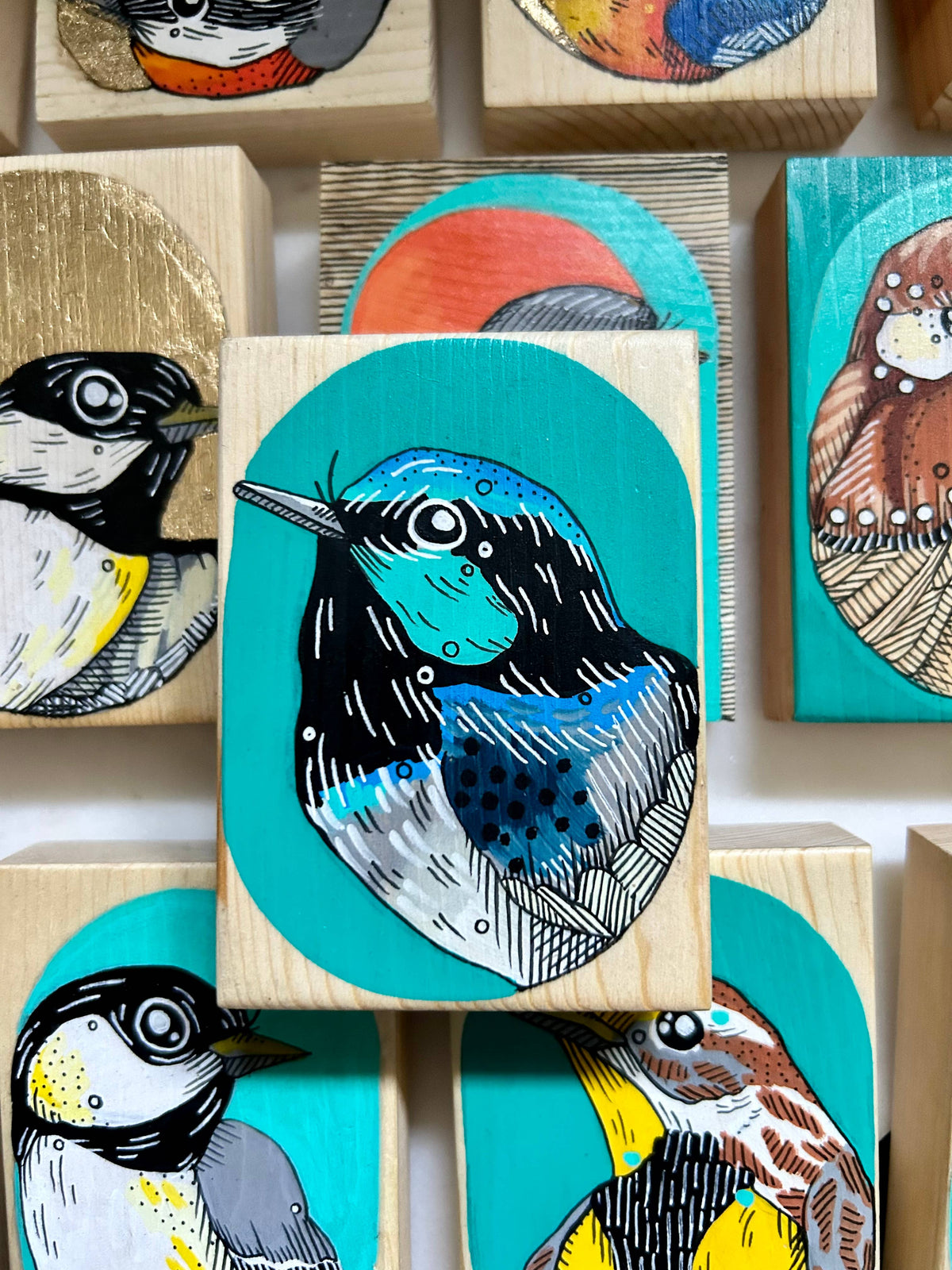 Original Bird Paintings Mini (2.5”x3.5”)