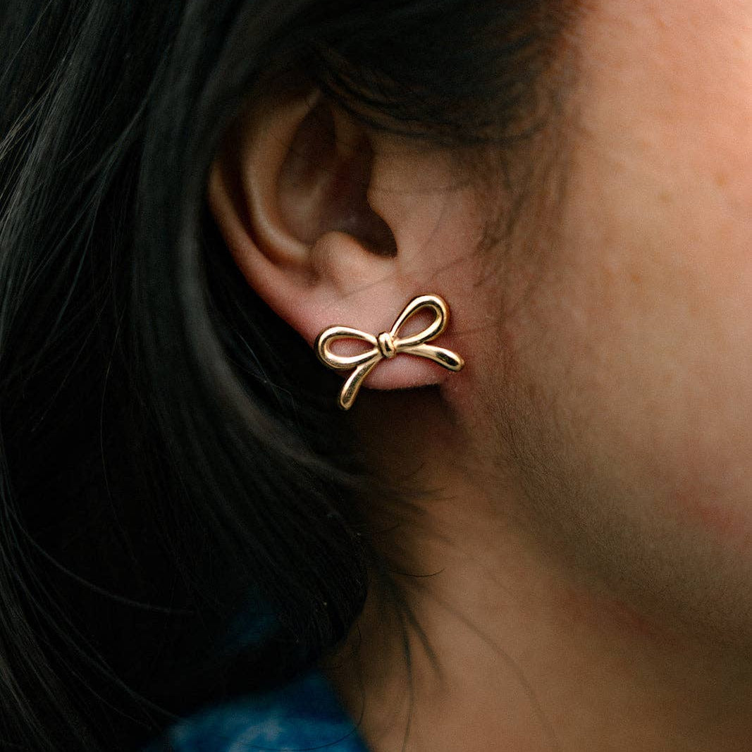Luxe Bowie Studs in Gold