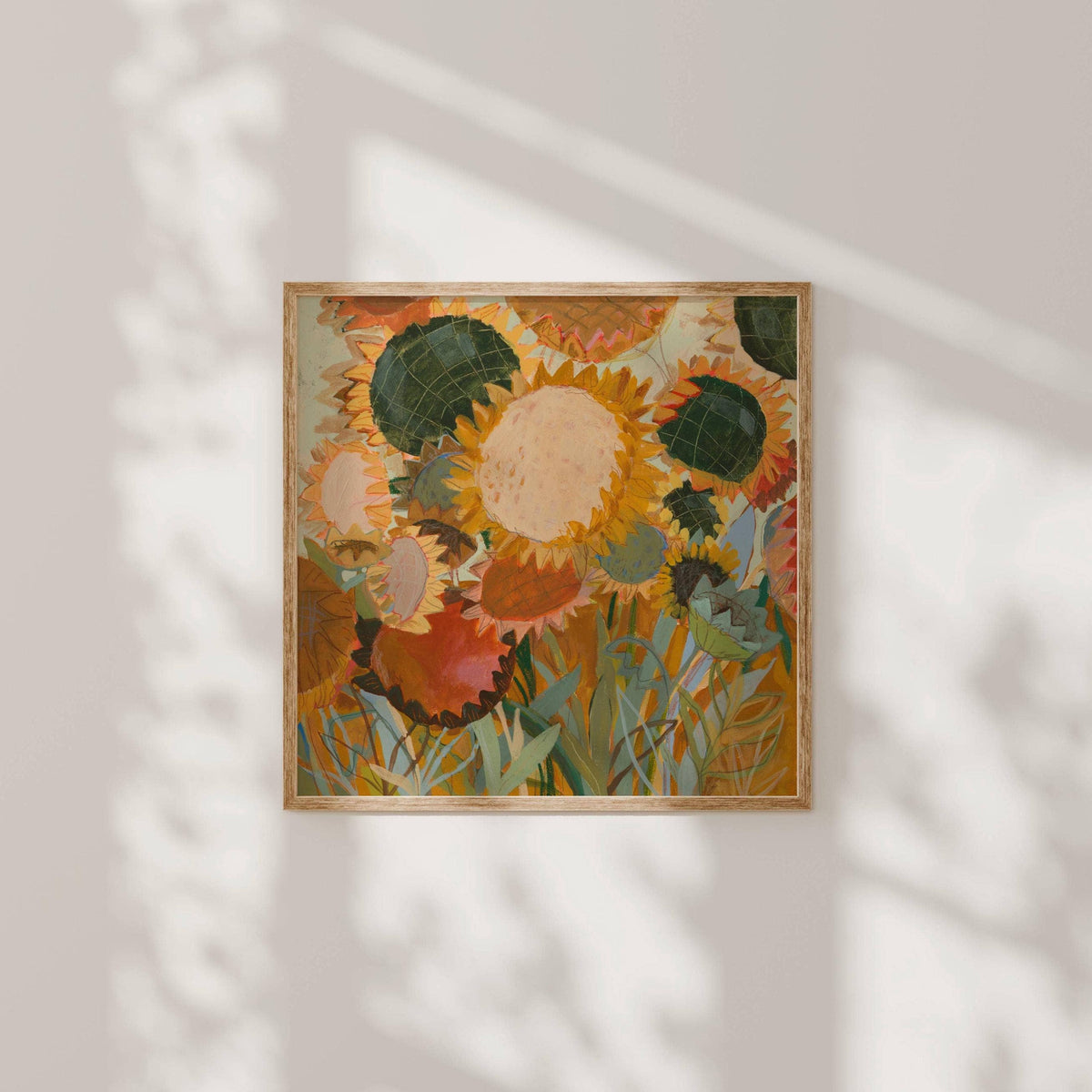 Golden Sunflower Art Print