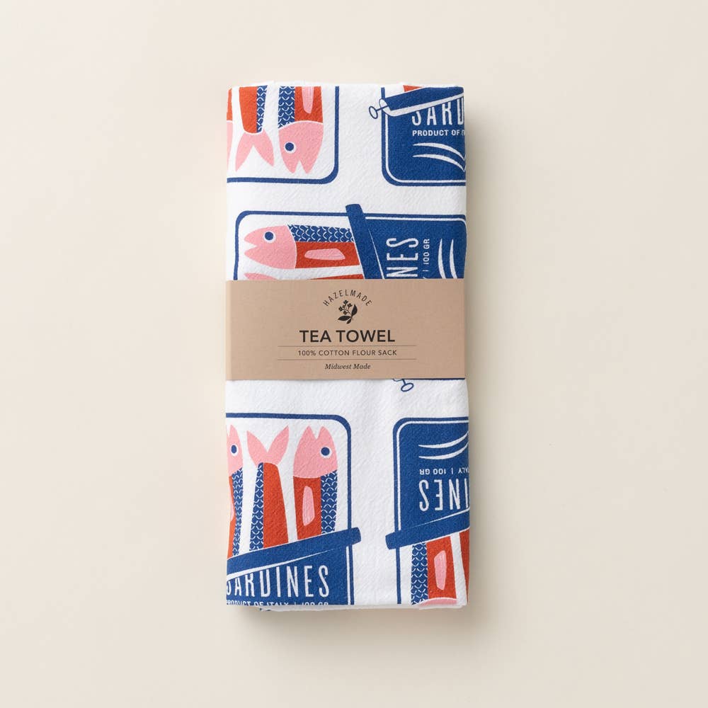 Sardines Tea Towel