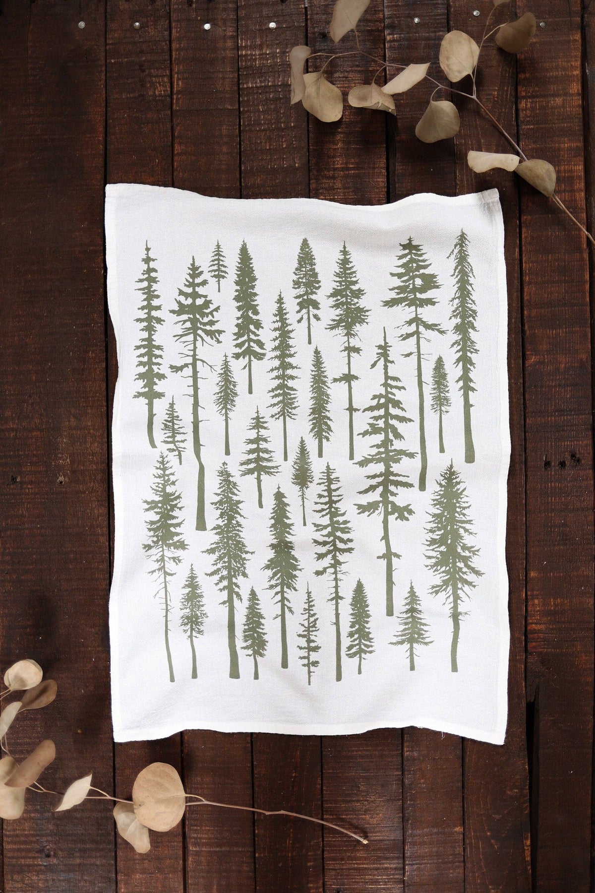 Redwood Christmas Trees Tea Towel