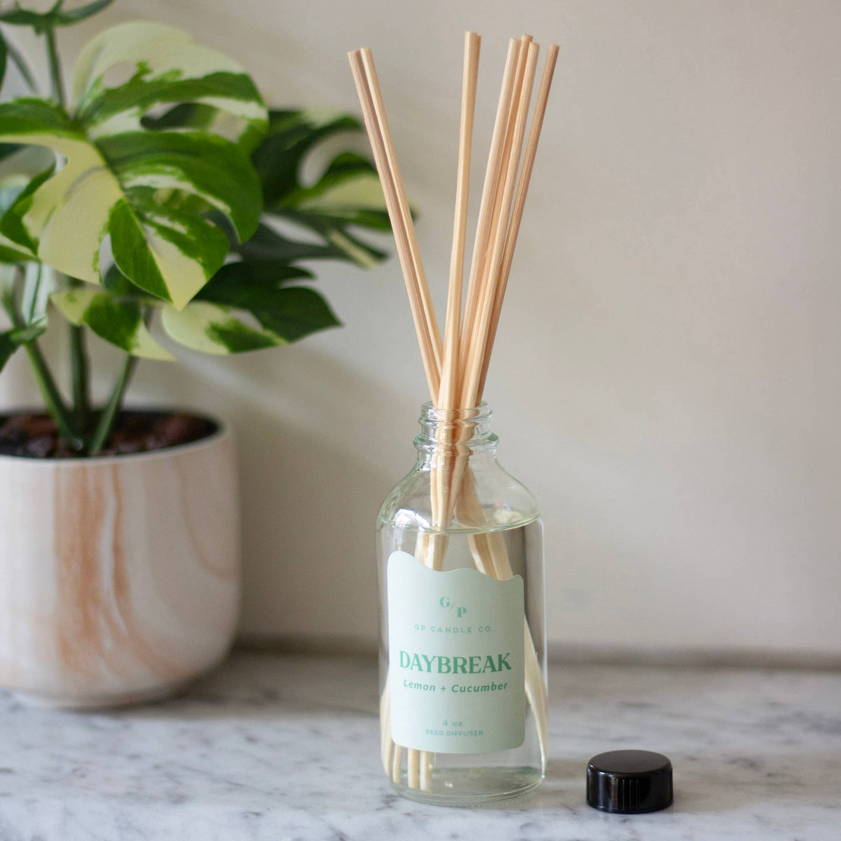 Daybreak 4 oz. Hue Reed Diffuser (Lemon + Cucumber)