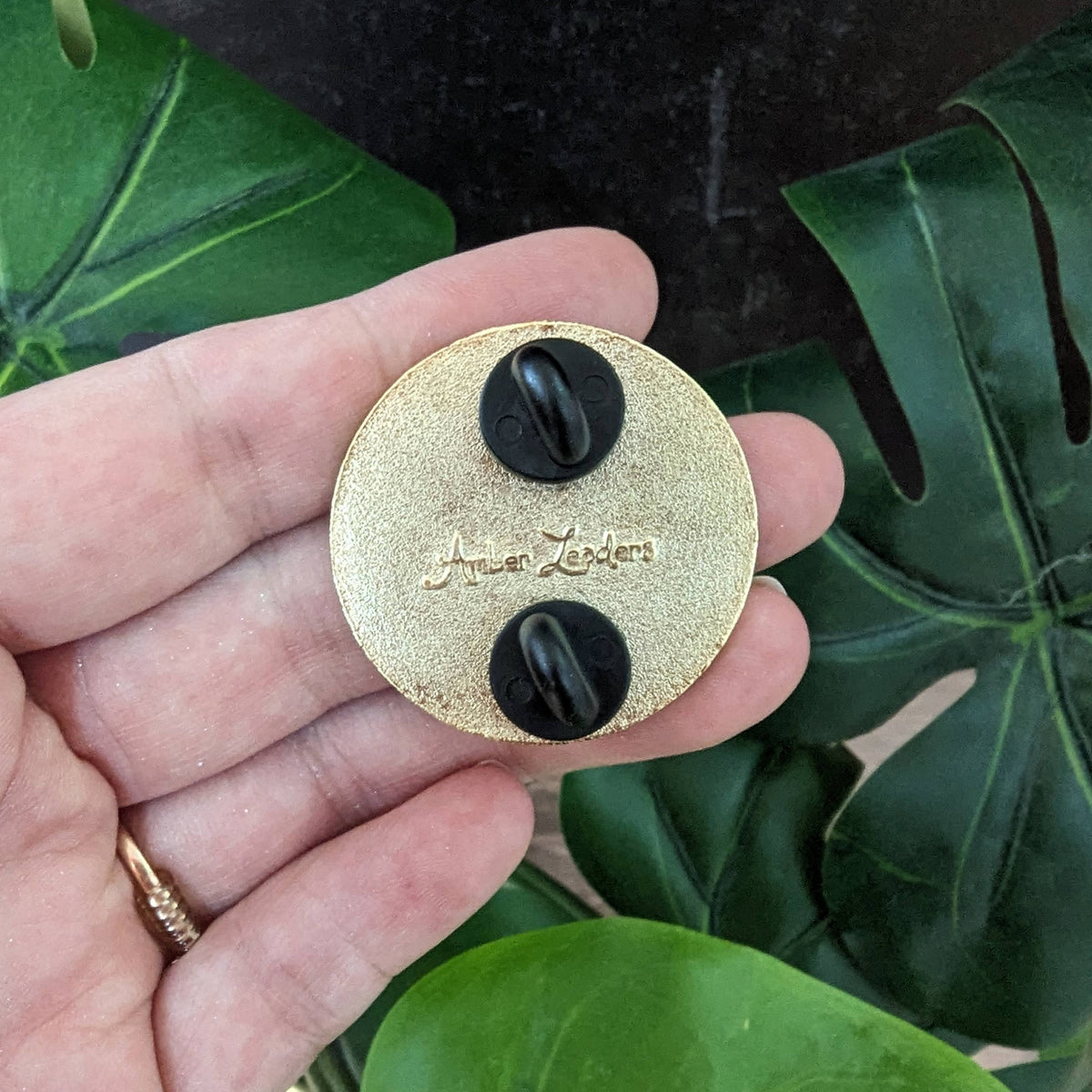 Mushroom and Flowers Enamel Pin