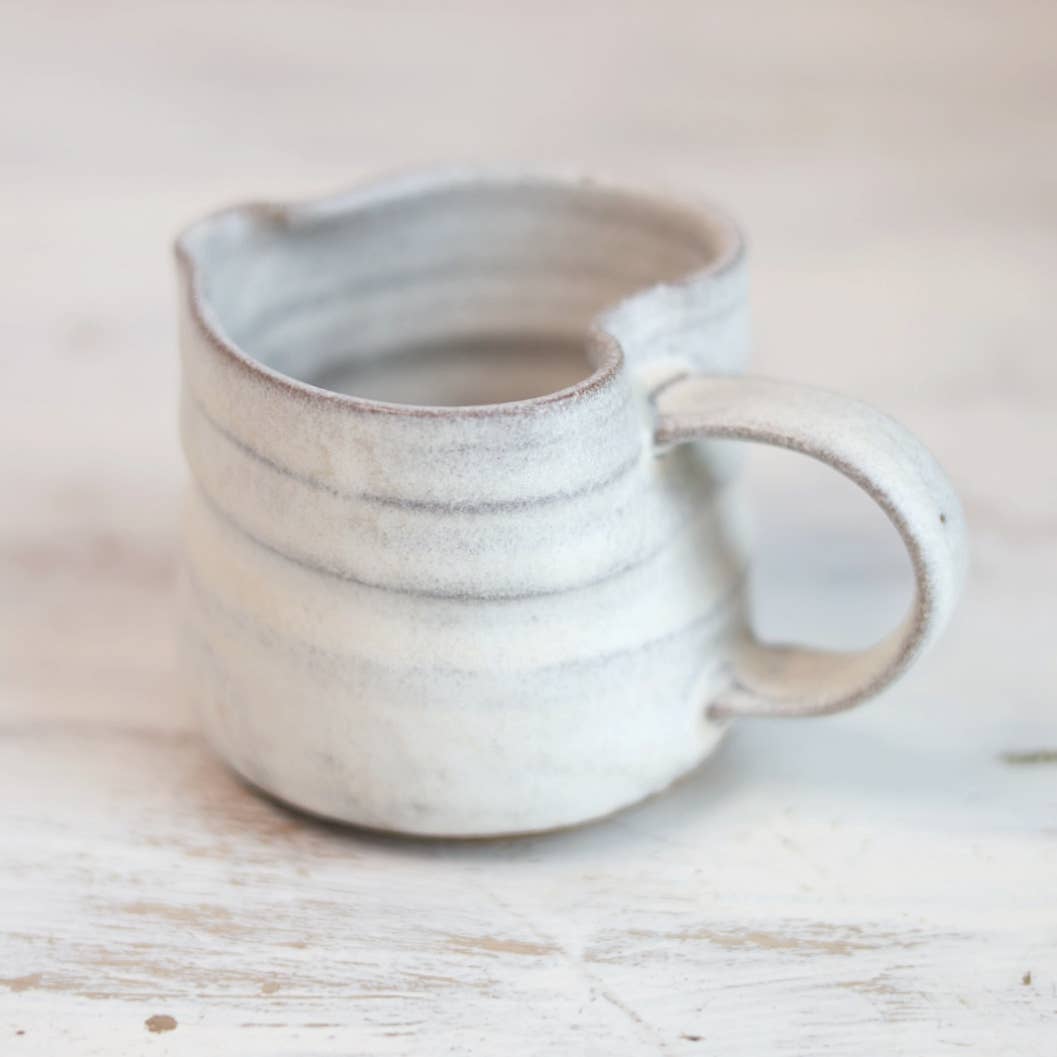 Handmade Heart-Shaped Mug &amp; Creamer