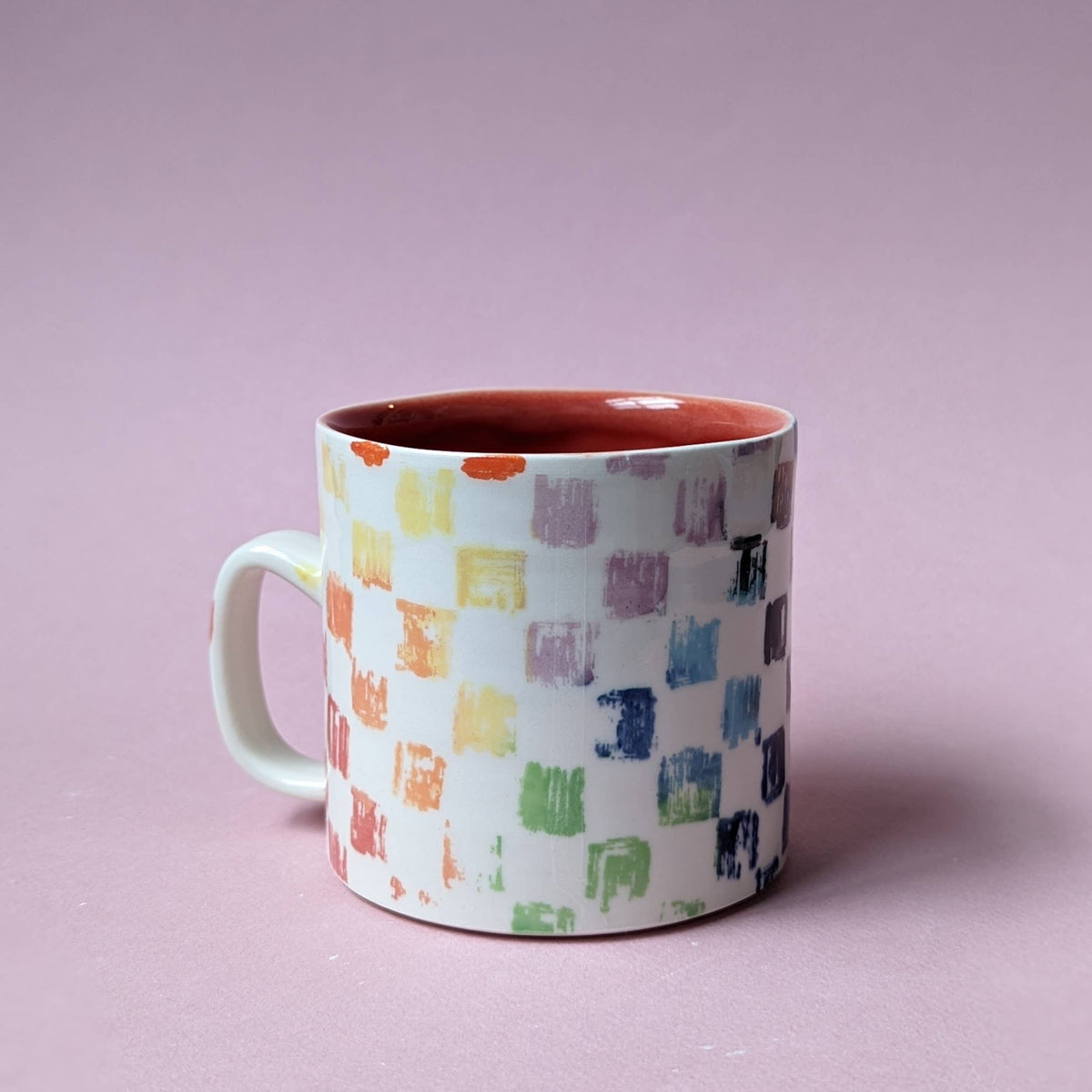 Rainbow Checkerboard Mug