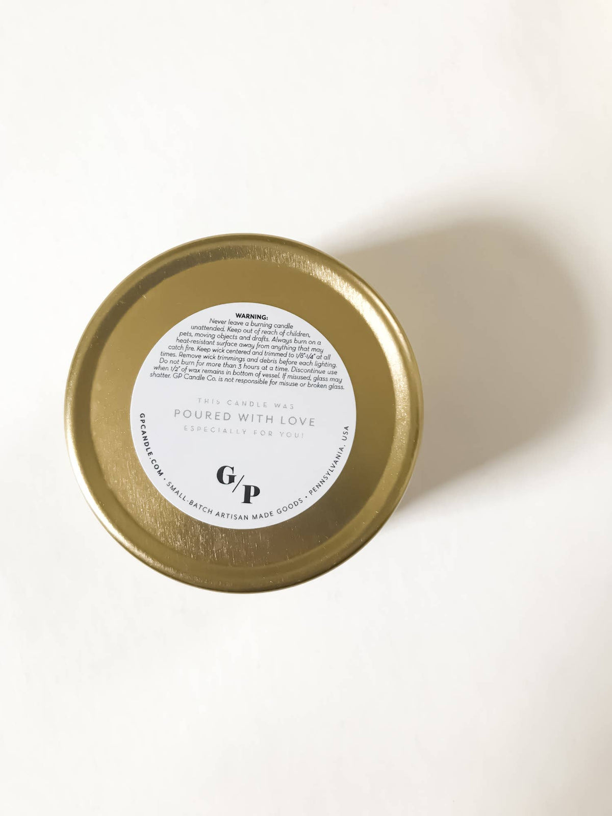 No Label 4 oz. Gold Tin Candle - Case of 24: FIGWOOD + CURRANT